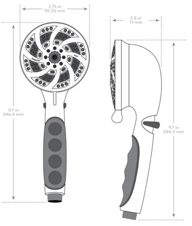 Oxygenics Fury shower WH